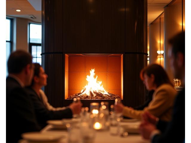 Réalisation cheminée restaurant