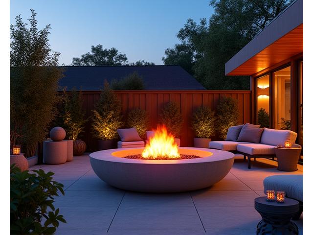 Cheminée extérieure terrasse